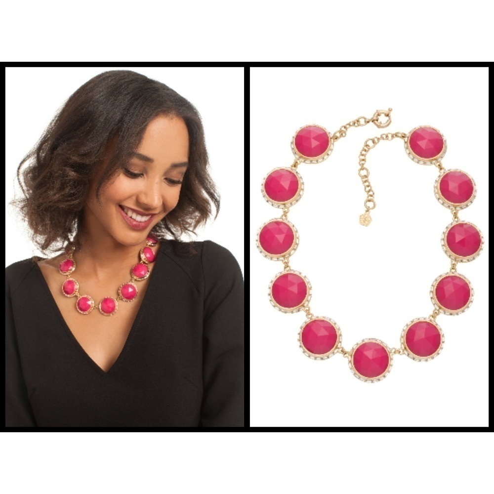 💕TRINA TURK💕 Stone Enamel Crystal Bezel Necklace
